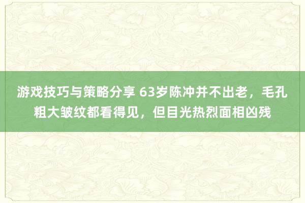 游戏技巧与策略分享 63岁陈冲并不出老，毛孔粗大皱纹都看得见，但目光热烈面相凶残