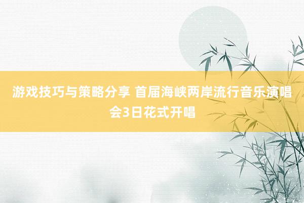 游戏技巧与策略分享 首届海峡两岸流行音乐演唱会3日花式开唱