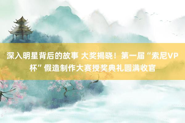 深入明星背后的故事 大奖揭晓！第一届“索尼VP杯”假造制作大赛授奖典礼圆满收官