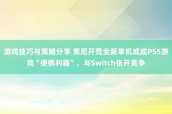 游戏技巧与策略分享 索尼开荒全新掌机或成PS5游戏“便携利器”，与Switch张开竞争