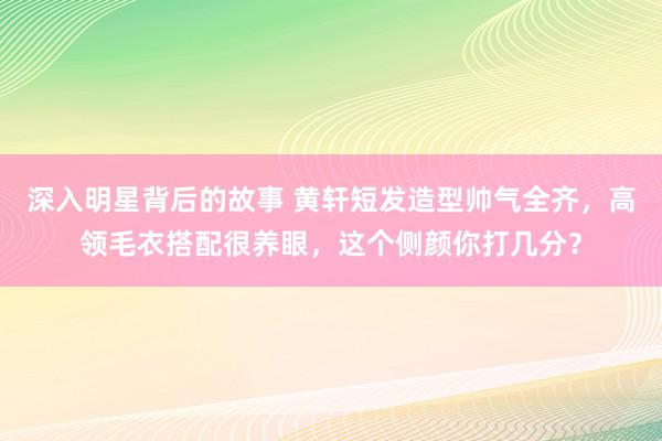 深入明星背后的故事 黄轩短发造型帅气全齐，高领毛衣搭配很养眼，这个侧颜你打几分？