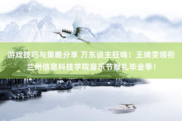 游戏技巧与策略分享 万东谈主狂嗨！王靖雯领衔兰州信息科技学院音乐节献礼毕业季！